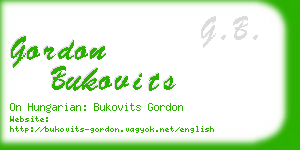 gordon bukovits business card